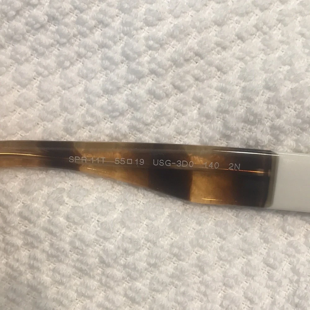 Rare discontinued Prada 11T striped dark brown womens sunglass. New with tags. - Picture 6 of 9